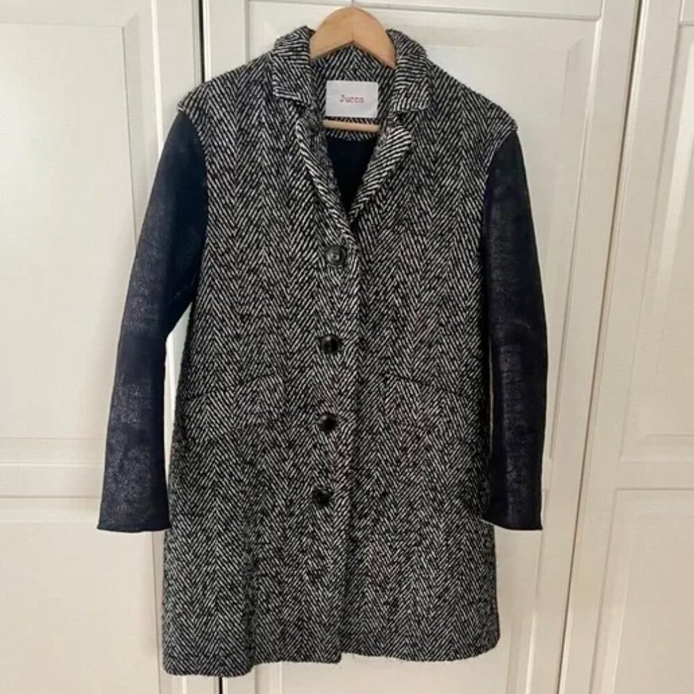 Jucca Italian coat wool Herringbone small